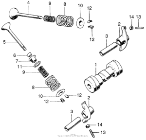 C70 Распределительный вал и клапана