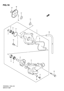 SV650 (ABS) Водяная помпа