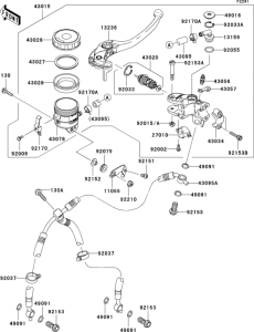ZX600 Главный тормозной цилиндр