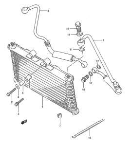 GSX1100 Масляный радиатор