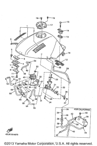 XJ600SK Топливный бак