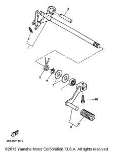 TW200 Вал переключения