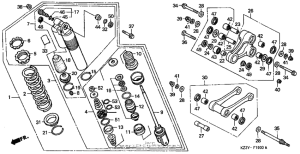 CR250R Задние амортизаторы