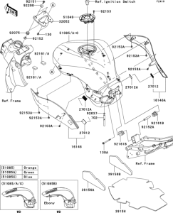 ZX600 Топливный бак