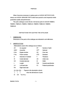 RM85 Catalog preface