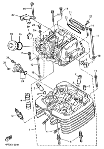 XT600E Головка цилиндров
