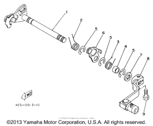YZ80E1 Вал переключения