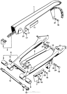 SL125 Swingarm + chain case