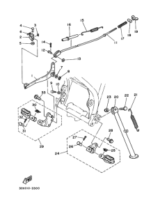 XT250T ｽﾀﾝﾄﾞ. ﾌｰﾄﾚｽﾄ