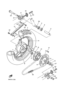 SRX400 Заднее колесо в сборе