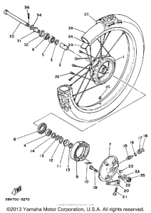 XT250LC Переднее колесо