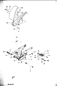 DR-50 Swinging, mudguard and case chain