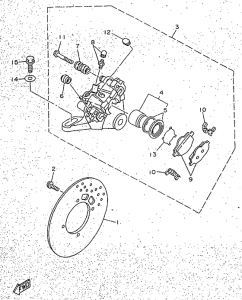 TZR50 Задний суппорт