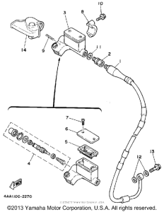 WR500ZE Главный тормозной цилиндр