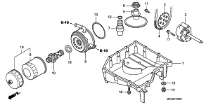 CB900F Картер масляный / масляная помпа