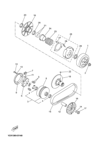 YP250R Сцепление