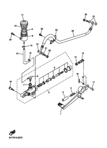 YZF-R1R ( RaceBase) Rr master cylinder assy