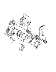 GS1000 Передний суппорт тормозной