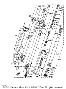 WR250Z Передняя вилка