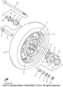 XVZ13LTLC Переднее колесо