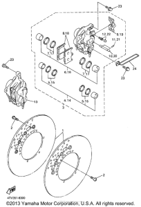 YZF600RKC Передний суппорт