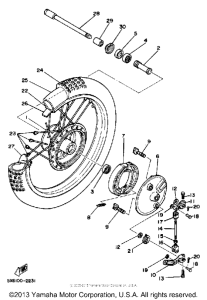 YZ490K Переднее колесо