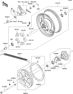  Задняя ступица колеса