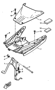 CW50RS Support & repose pied
