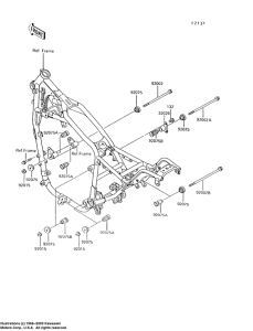 VN750 Рама ,крепежные детали