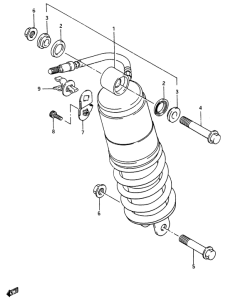 RG250 Задние амортизаторы