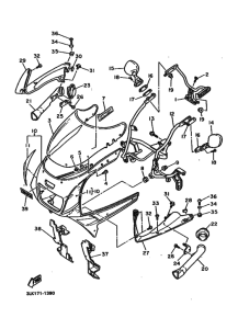 FZR1000 FZR1000B Cowling comp