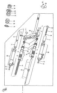 CW50RS Передняя вилка