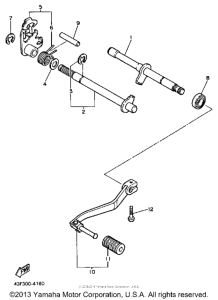 XT600TC (CA ED.) Вал переключения