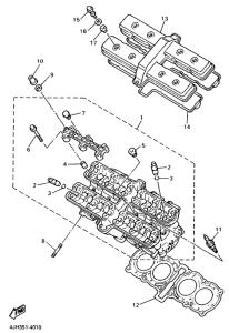 YZF600R Головка цилиндров