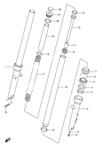 TU250 Передняя вилка
