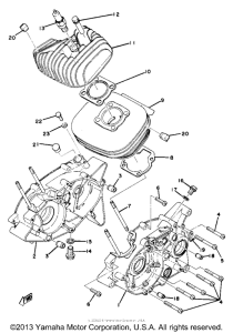 YZ80D Блок цилиндров