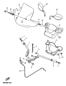 YP125D Steering handle. cable