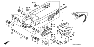 CR250R Swingarm / drive chain