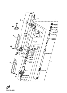 YZ426F YZ426FM Вилка передней оси