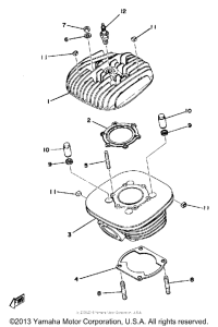 TY250D Cylinder head-cylinder