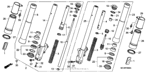 VTX1800S1 Передняя вилка