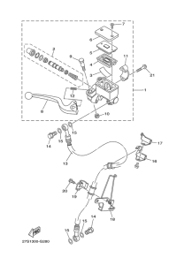 YB125SPD Главный тормозной цилиндр