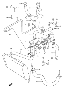 GSX400 Радиатор hose