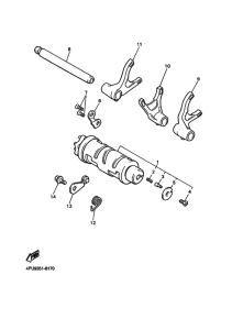XJR1200 Shift cam & fork