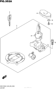 GSX-S1000 (ABS) Lock Set (Gsx-S1000L7 E33)