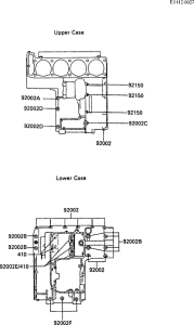 ZX1000 Болты крепления картера