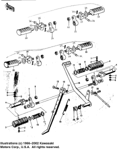  Footrests / stand / brake pedal