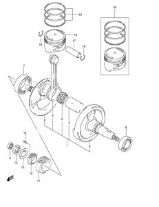 RV125 Вал коленчатый