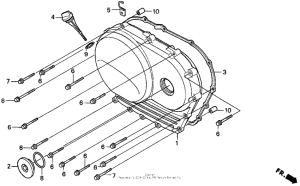 PC800 Крышка картера правая