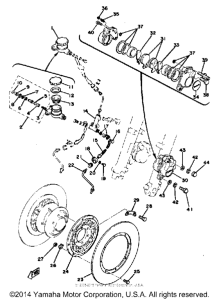 XS650C Double disc brake